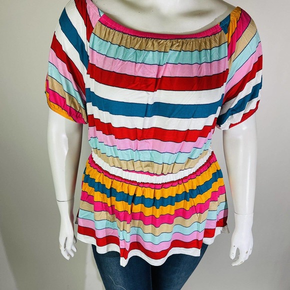New Lane Bryant Womans Sz 14/16 Convertible Top Plus Stripes NWT - Picture 6 of 9